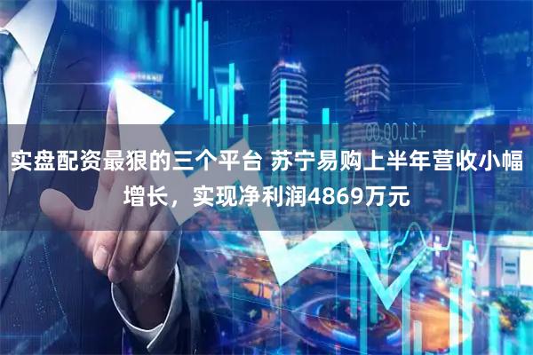 实盘配资最狠的三个平台 苏宁易购上半年营收小幅增长，实现净利润4869万元